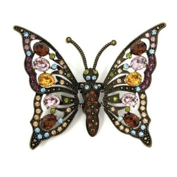 HEIDI DAUS Monarch Butterfly Pin Brooch, Signed, RETIRED, NWOB - Picture 2 of 7